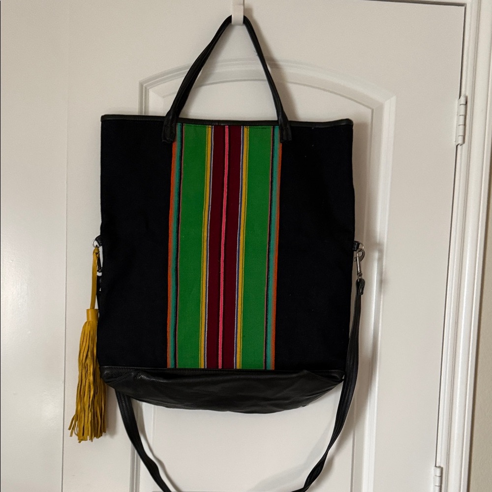 Multicolor Striped Tote Bag